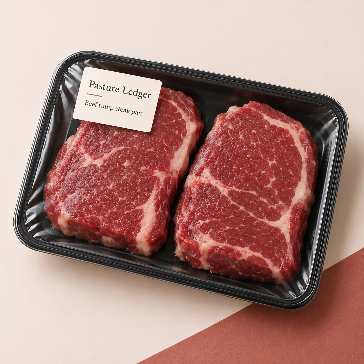 Beef rump steak pair